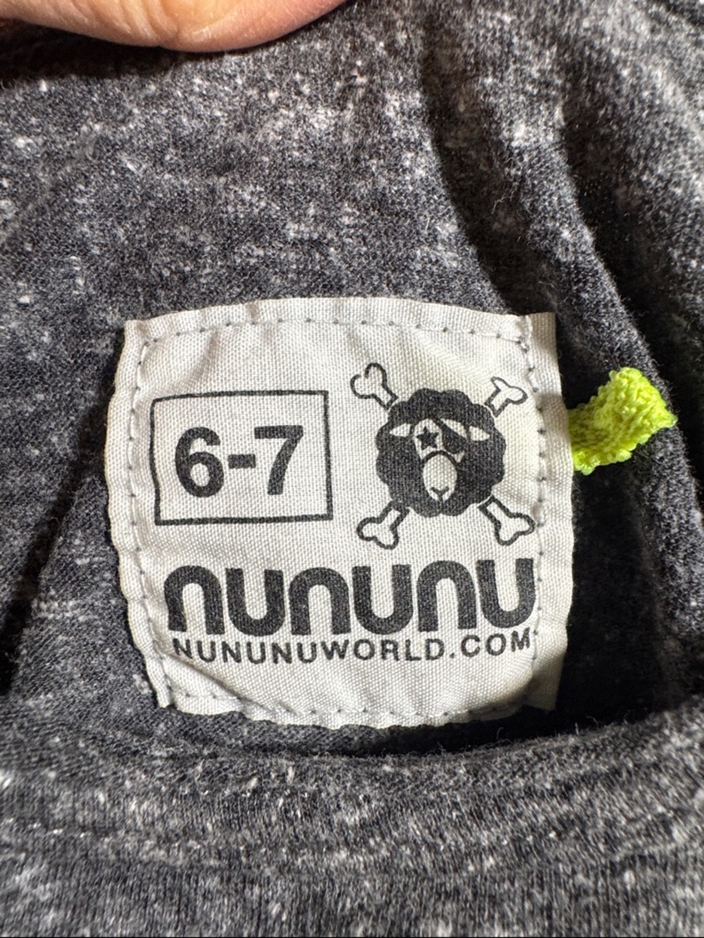 nununu Grey Knit A TANK TOP size 6-7 - Picture 4 of 5